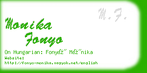 monika fonyo business card